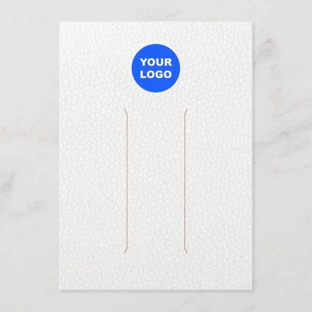Weiße Lederklammer für große Logokombinationen Begleitkarte (Vorderseite)