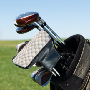Weiße Lederstepptextur Hintergrund Golf Headcover