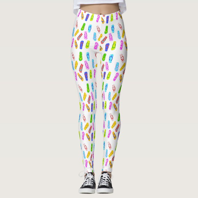 Weiße Leggings gedreht Flop Muster (Vorderseite)