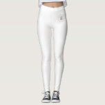 Weiße Leggings Hinzufügen des Namens Text-Upload-L<br><div class="desc">Fügen Sie Ihr Logo für den Textnamen moderne,  elegante Template-weiße Leggings.</div>