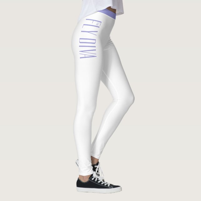 Weiße Leggings, Yogahose, Aktivbekleidung Leggings (Rechts)