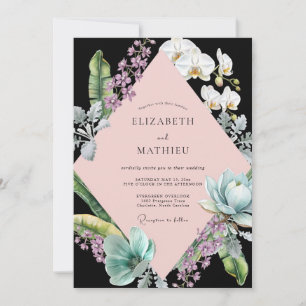 Weiße Leinen-Minimalist-Eukalyptus-Hochzeit Einladung