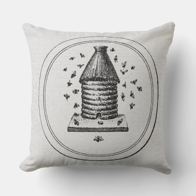 Weiße Leinwand-Kissen im Freien Kissen Für Draußen (Vorderseite)