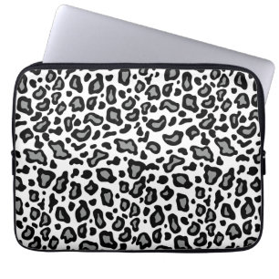 Weiße Leoparden-Laptop-Hülle Laptopschutzhülle