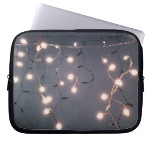 Weiße Lichter Laptopschutzhülle