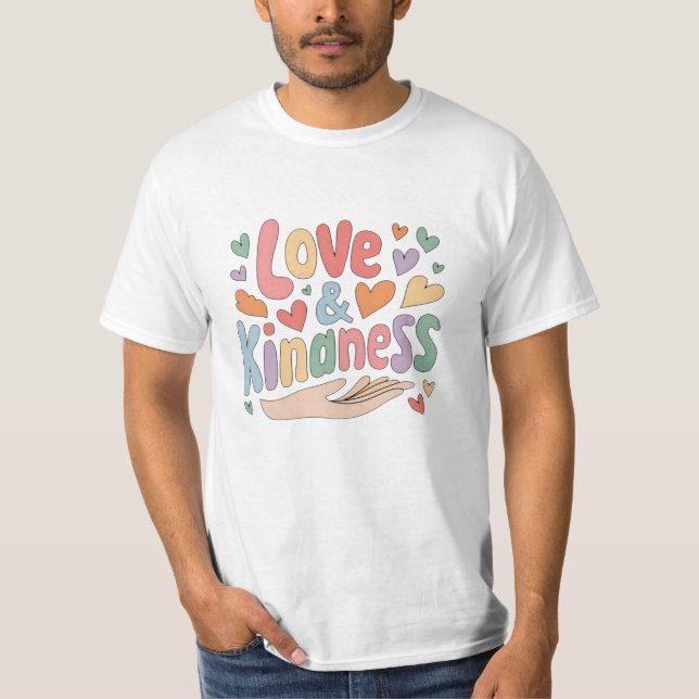 Weiße Liebe Inspiriert Designs T-Shirt (Vorderseite)