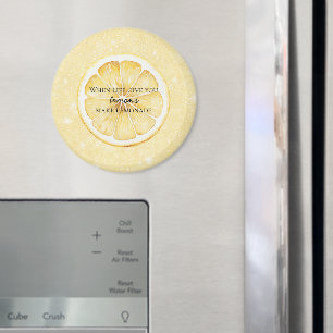 Weiße Life Gives You Lemons Zitat Glitter Magnet