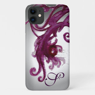 WEISSE LILA BERRIEN UND BLUMENWIRBEL MONOGRAM Case-Mate iPhone HÜLLE