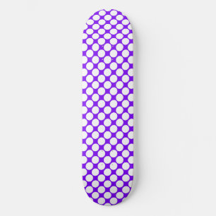 Weiße lila Punkte Skateboard