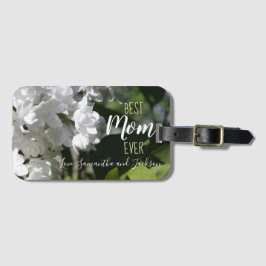 Weiße Lilacs zum Muttertag Beste Mama je Gepäckträ Gepäckanhänger