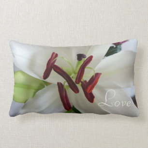Weiße Lilie, Blume. Lendenkissen