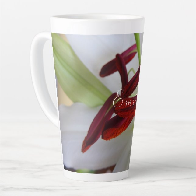Weiße Lilie, Blume.Letzte Tasse (Linke Ecke)