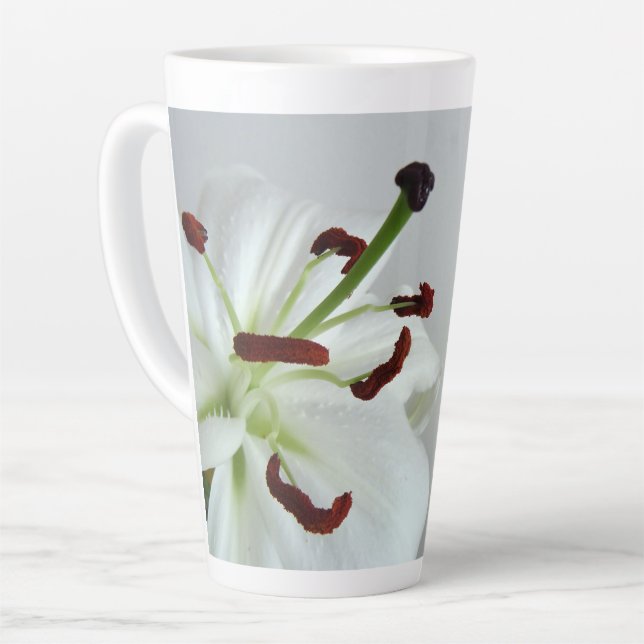 Weiße Lilie, Blume.Letzte Tasse (Linke Ecke)