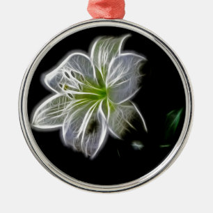 Weiße Lilie Blume Schönheit Ornament Aus Metall