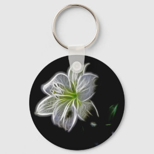 Weiße Lilie Blume Schönheit Schlüsselanhänger