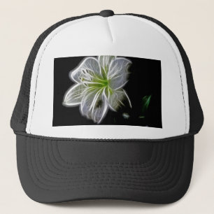 Weiße Lilie Blume Schönheit Truckerkappe