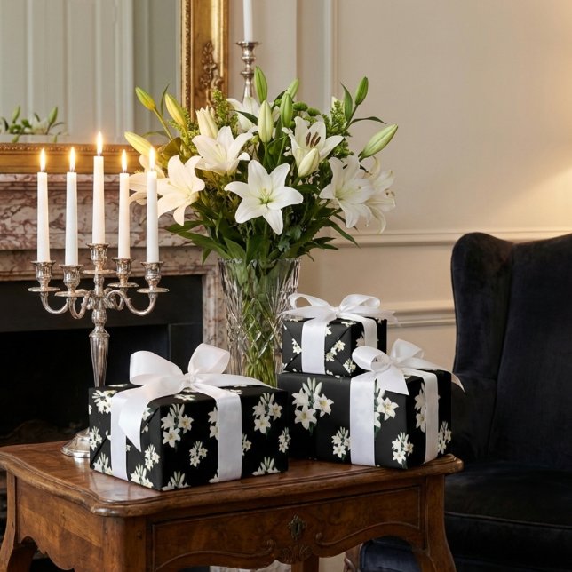 Weiße Lilien Geschenkpapier (Von Creator hochgeladen)