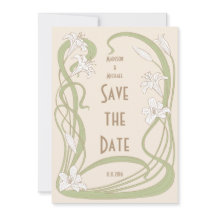 Weiße Lilien Save The Date