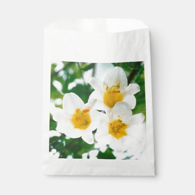 Weiße Lilien - Symbol der Liebe Geschenktütchen (Vorderseite)