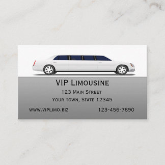 Weiße Limousine Visitenkarte