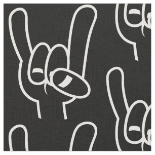 Weiße Linie für Schwermetall-Teufel-Hörner Stoff