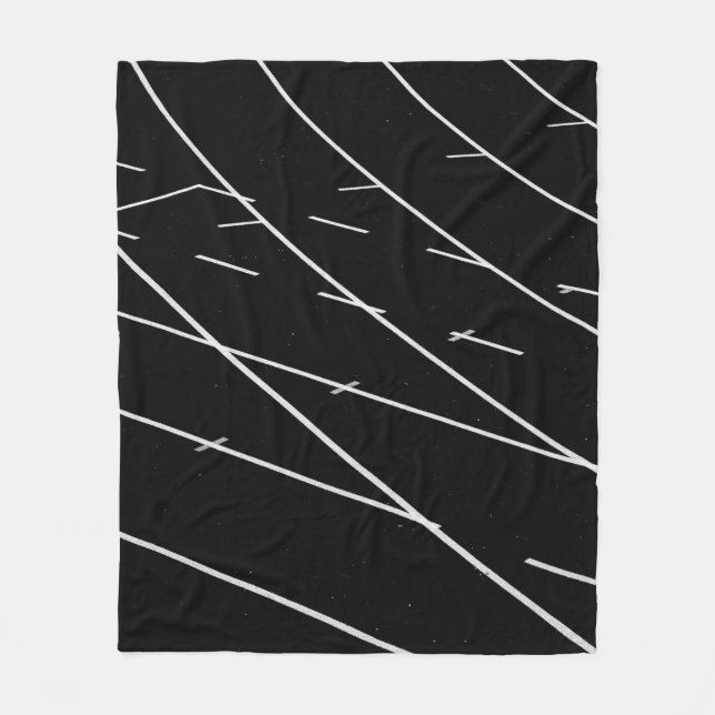 WEISSE LINIEN AUF DEM TRACK FLEECEDECKE (Vorderseite)
