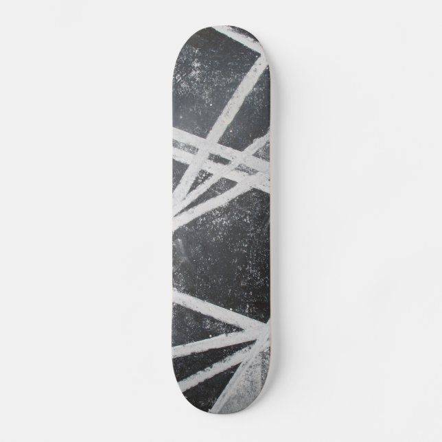 Weiße Linien Extrem-Graffiti Skateboard (Vorderseite)