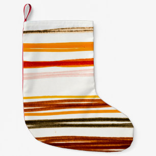 Weiße Linien Muster. Geometrische Streifenfarbe Ze Kleiner Weihnachtsstrumpf