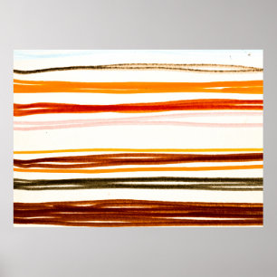 Weiße Linien Muster. Geometrische Streifenfarbe Ze Poster