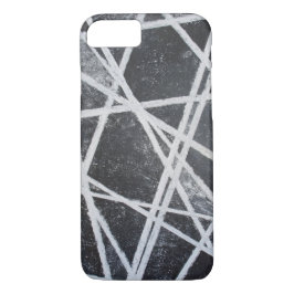 Weiße Linien Schwarze Räume cool abstrakt Case-Mate iPhone Hülle