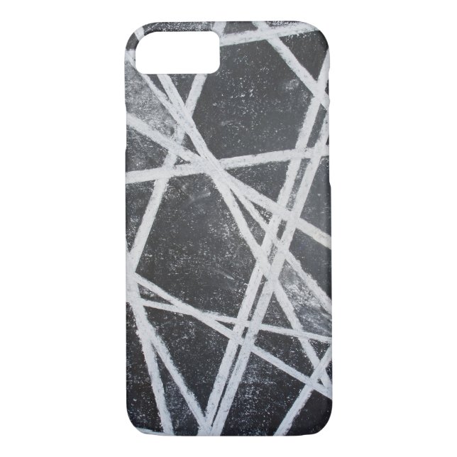 Weiße Linien Schwarze Räume cool abstrakt Case-Mate iPhone Hülle (Rückseite)