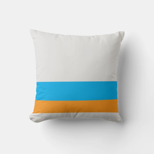 Weiße Linien/ Trennlinien + zwei Farben Kissen (Vorderseite)