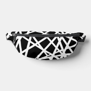 Weiße Linien und unregelmäßige schwarze Formen Abs Bauchtasche