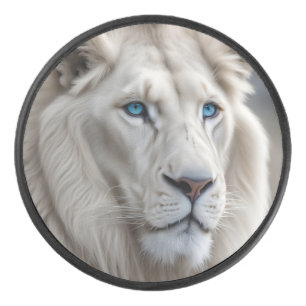 Weiße Lion Eishockey Puck