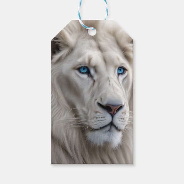 Weiße Lion Geschenkanhänger (Vorderseite)