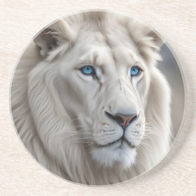 Weiße Lion Getränkeuntersetzer (Vorne)