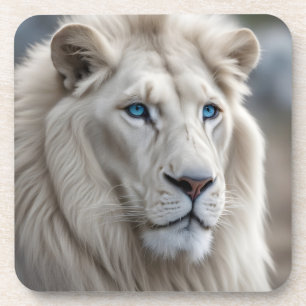 Weiße Lion Getränkeuntersetzer