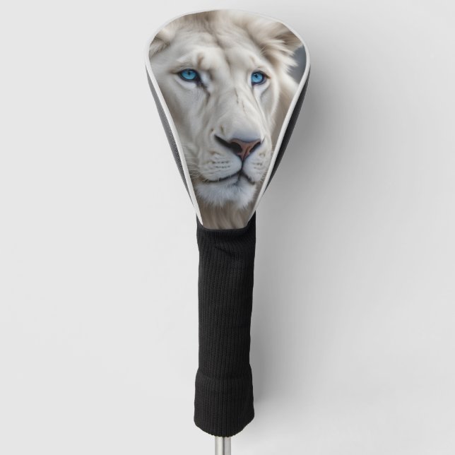 Weiße Lion Golf Headcover (Vorderseite)