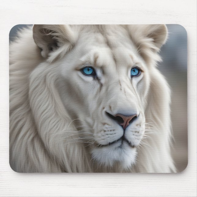 Weiße Lion Mousepad (Vorne)