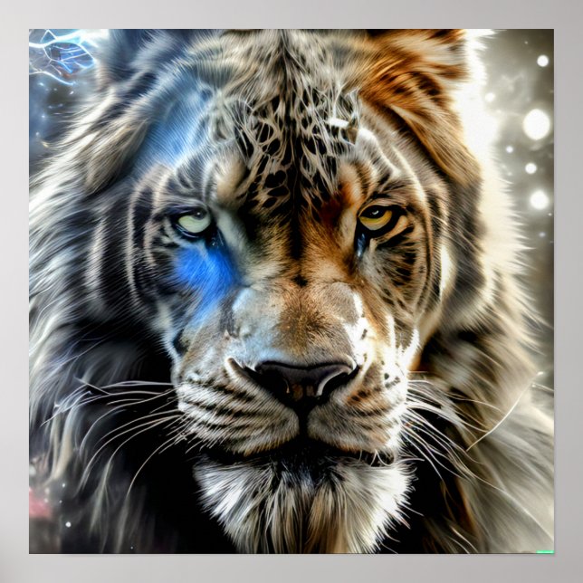 Weiße Lion Poster (Vorne)