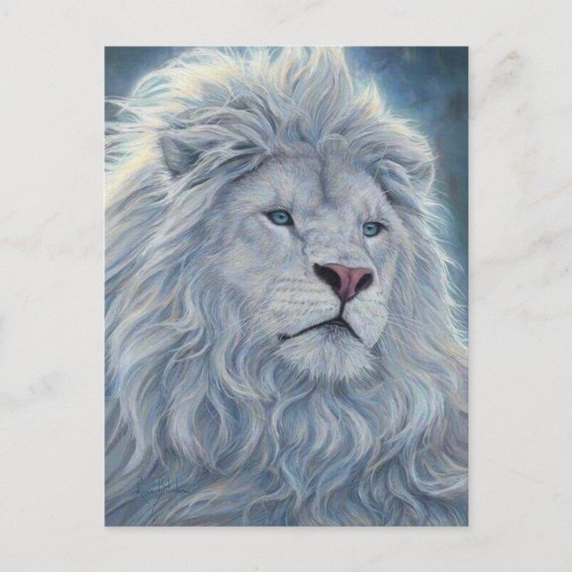 Weiße Lion Postkarte (Vorderseite)