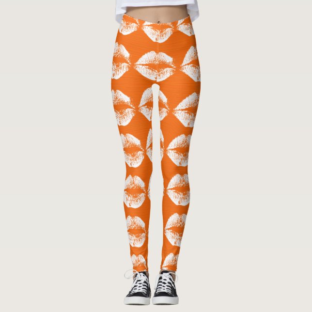 Weiße Lippen #23 Leggings (Vorderseite)