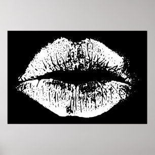 Weiße Lippen Poster