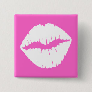 Weiße Lippen-Taste Button