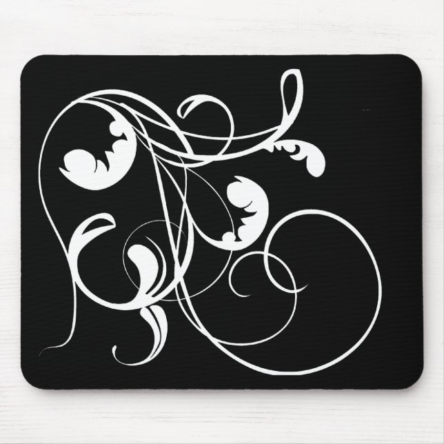 Weiße Locken Mousepad (Vorne)