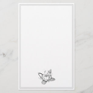 WEISSE LOTUS BLUME BOTANISCHER STATIONERAT BRIEFPAPIER