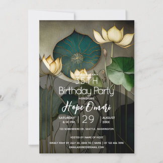 Weiße Lotus-Blume, Schöne Heilnatur Einladung