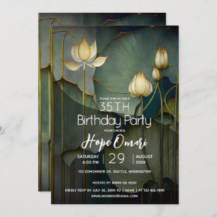 Weiße Lotus-Blume, Schöne Heilnatur Einladung