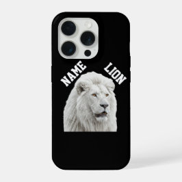 Weiße Löwen-Handyhülle iPhone 15 Pro Hülle