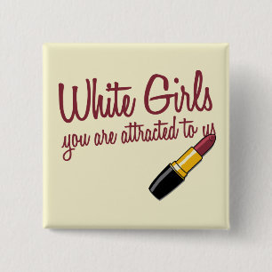 Weiße Mädchen Button